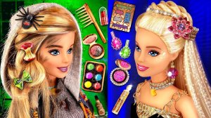 17 поделок БОГАТОЙ БАРБИ vs БЕДНОЙ БАРБИ / Губная помада, тени для век, тушь для ресниц