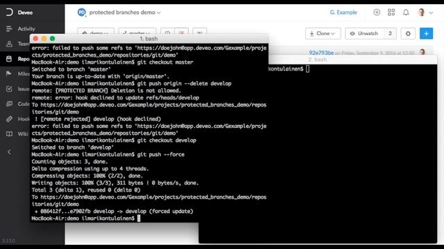 How to protect branches in Git using Deveo смотреть онлайн