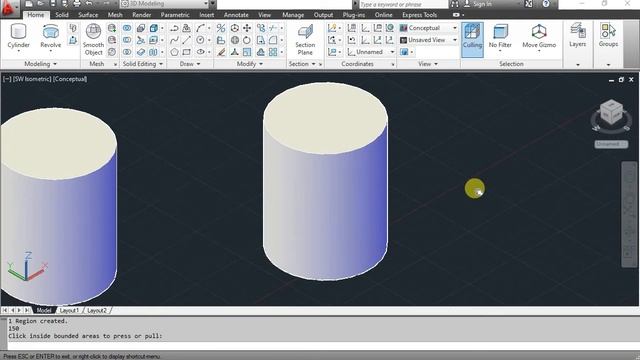 Cylinder Design in Autocad Hindi | How to draw hollow and solid cylinder in Autocad | Drawing metho смотреть онлайн
