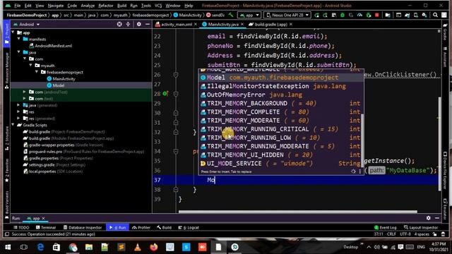 How to save multiple Data in FirebaseDatabse|Send Data multiple on Firebase with android studio смотреть онлайн
