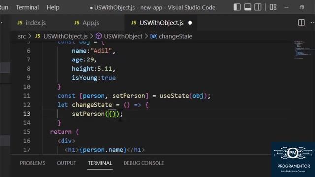 36 | useState Hook With Object In React | React Hooks | React useState | React State (Hindi/Urdu) смотреть онлайн
