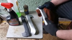 удаление краски с пластика.