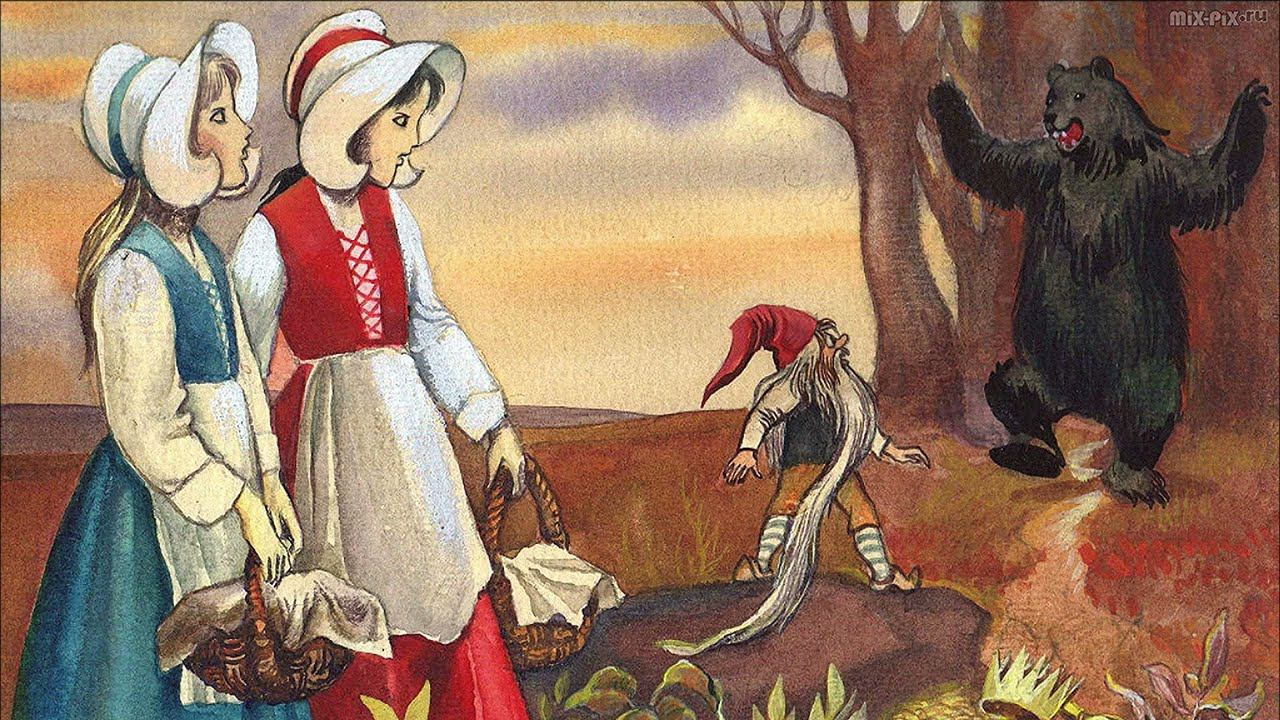 Беляночка и Розочка - Сказка Братьев Гримм смотреть онлайн