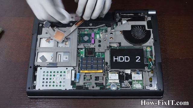 How to open and replace thermal paste Dell Studio 1735, 1736, 1737 fast fan cleaning смотреть онлайн
