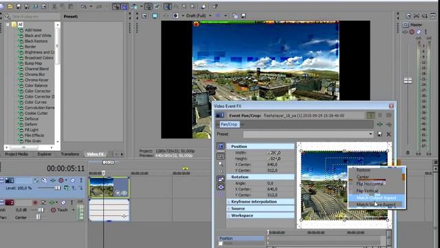 Как убрать чёрные полосы на видео в Sony Vegas Pro 10,11,12,13 смотреть онлайн