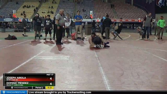 16U 106 Joseph Airola Bear Cave WC Vs Dominic Mendez Righetti Wrestling смотреть онлайн