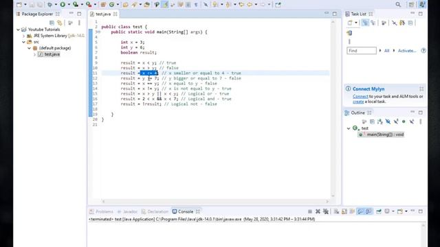 Java Tutorials - Part 06 - Boolean Operators смотреть онлайн