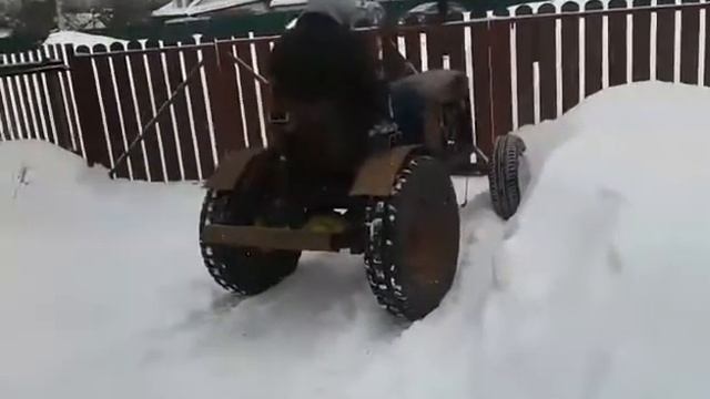 Самодельный минитрактор с двигателем от мотоблока смотреть онлайн