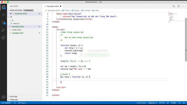 JavaScript 04 - JavaScript Function - Trung Tâm Java Master смотреть онлайн