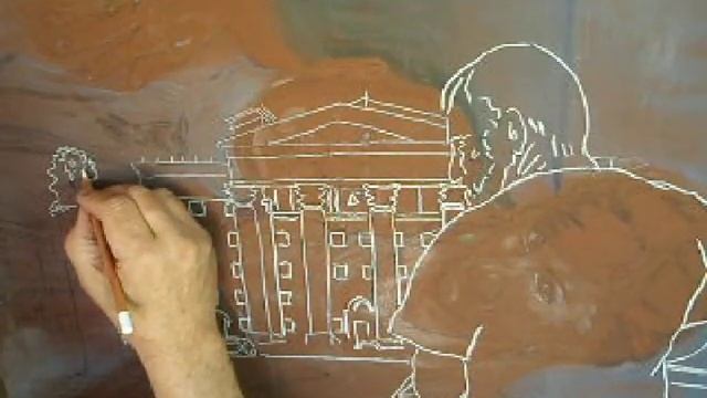 Рисуем пастелью на наждачной бумаге-9