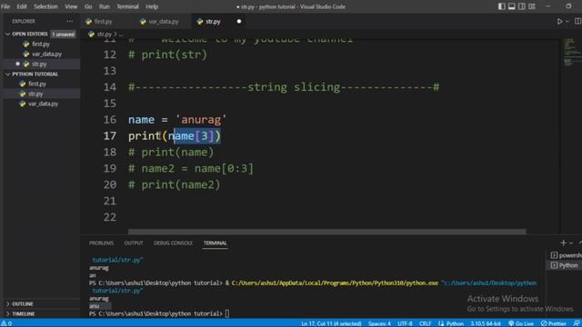 Python Tutorial for beginner part 3 String Slicing | python tutorial | string Slicing смотреть онлайн