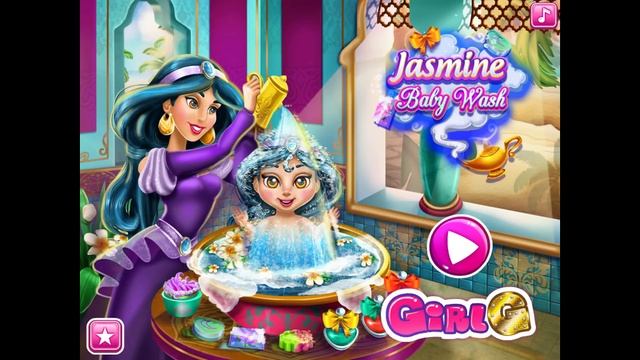 Disney Princess Jasmine - Jasmine baby Wash - Disney Baby Princess Game for Kids смотреть онлайн
