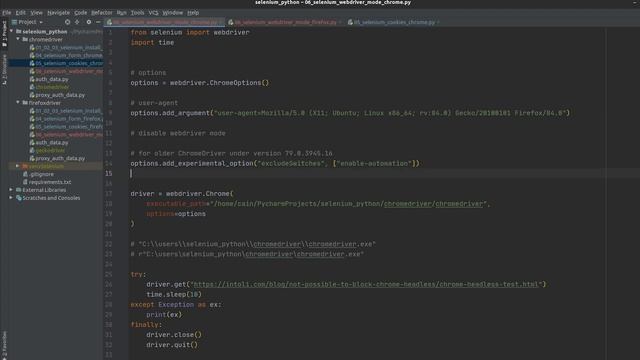 Python Selenium #6 WebDriver mode | Отключение режима WebDriver смотреть онлайн