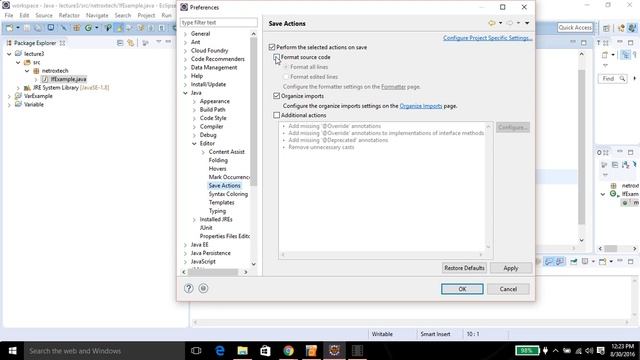 How to auto format code in Eclipse By Asim Iqbal смотреть онлайн