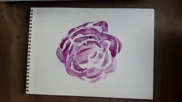 КАК РИСОВАТЬ АКВАРЕЛЬНЫМИ КАРАНДАШАМИ - Рисуем розу