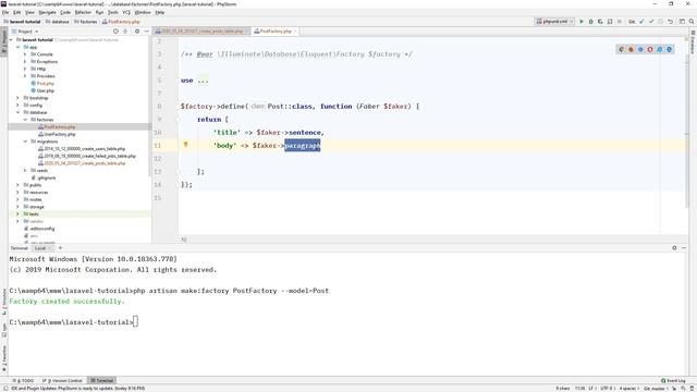 Laravel Model Factory | بيانات عشوائية في قاعدة البيانات #لارافل смотреть онлайн