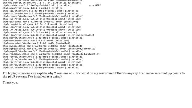 Debian: php and php5 смотреть онлайн