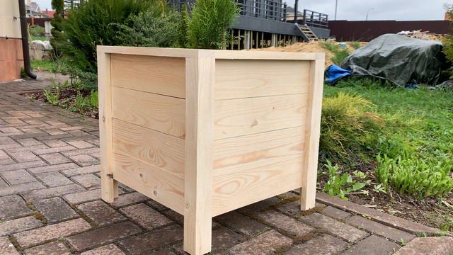 Кашпо уличное из дерева смотреть онлайн