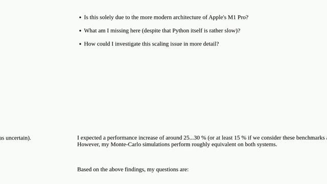 No performance increase when porting Python multiprocessing calculations from Apple M1 Pro to Dua.. смотреть онлайн