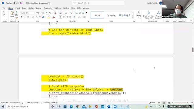 CIS-30C Lab 3: Programming sockets for HTTP and UDP server and client. смотреть онлайн