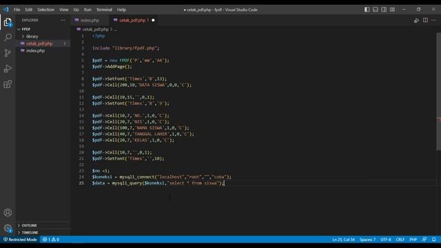 LAPORAN PDF FPDF смотреть онлайн