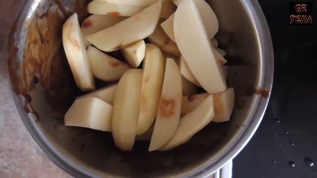 Голень индейки с картошкой в духовке с соусом терияки смотреть онлайн