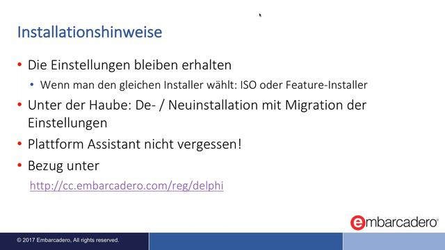Embarcadero Webinar: Neuerungen, Tipps Und Tricks Zu Delphi 10.2 Release 2