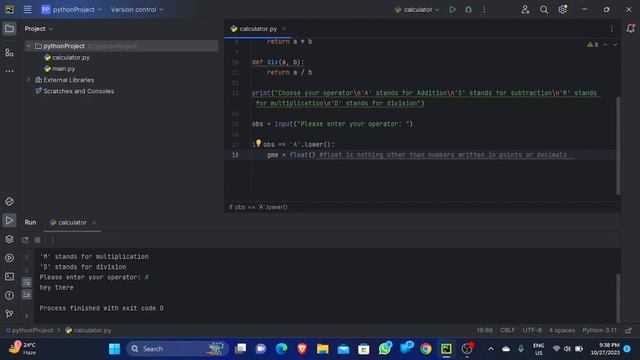 Your First Python Project || Calculator || смотреть онлайн