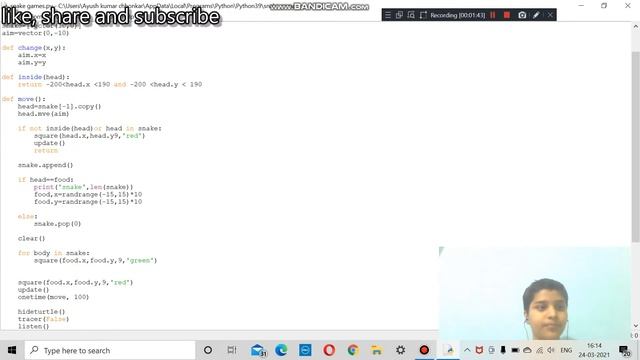 A SIMPLE SNAKE GAME || PYTHON смотреть онлайн