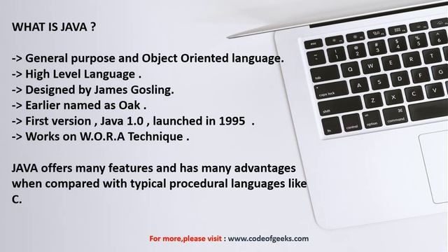 An Introduction to JAVA Programming Language | CODE OF GEEKS смотреть онлайн