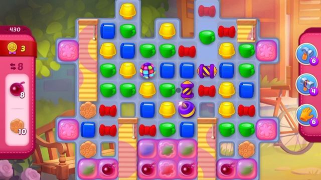 HomeScapes Level 430 No Boosters (16 Moves)