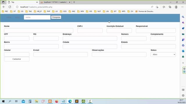 Aula 24 Cadastro de Cliente PHP criando campo select option смотреть онлайн
