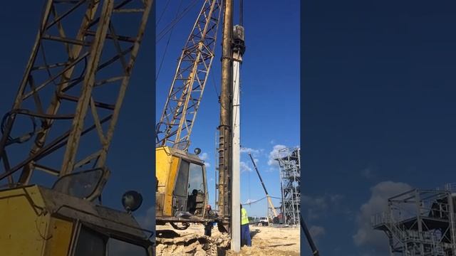 Работа сваебойки(копёр). смотреть онлайн