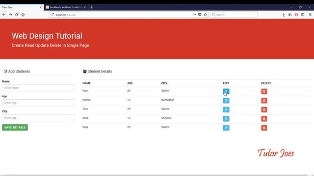 Update User Details in MySQL by PHP jQuery Tamil смотреть онлайн
