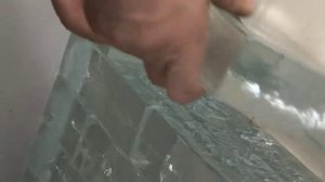 Укладка стеклоблоков на прозрачный клей