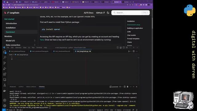python coding - lets look at the LangChain module. смотреть онлайн