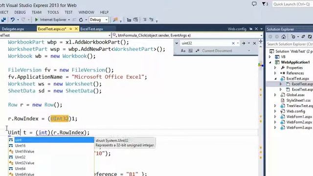 How to fix error Cannot convert type 'DocumentFormat OpenXml UInt32Value' to 'int' смотреть онлайн