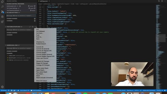 VS Code Setting: git.autoRepositoryDetection смотреть онлайн