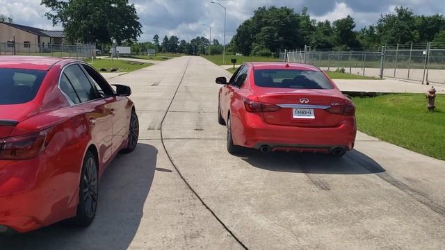 MBRP 3" cat back exhaust vs factory Q50 Red Sport exhaust. смотреть онлайн