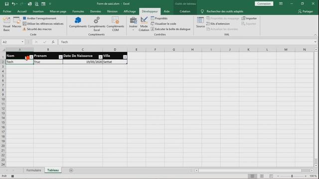 Excel : formulaire de saisie sans vba sans userform смотреть онлайн