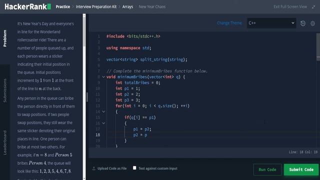 HackerRank Interview Prep - Problem 7: New Year Chaos смотреть онлайн