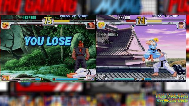 Street Fighter III 3S Double Play OG vs Pal Mod Played with One Controller смотреть онлайн