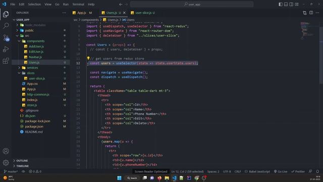 User Application (React | Redux | Axios) - 38. Redux useDispatch and useSelector (Part 1) смотреть онлайн
