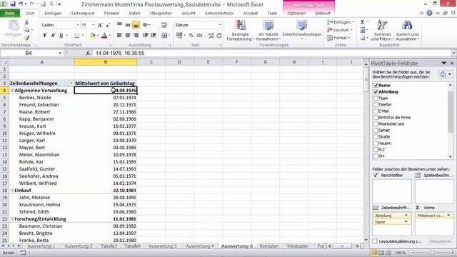 MS Excel Pivot-Komplettkurs: Modul 5.6 Exkurs Datentyp Datum (was man wissen muss) - carinko.com смотреть онлайн