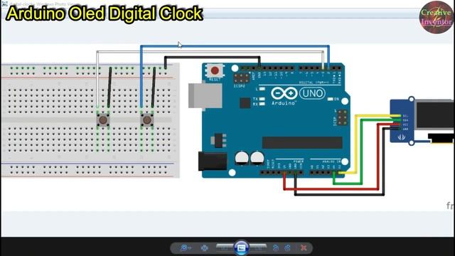 Make Your Own Digital OLED DISPLAY CLOCK, Arduino Digital Clock without RTC, Atmega328 Clock circui смотреть онлайн