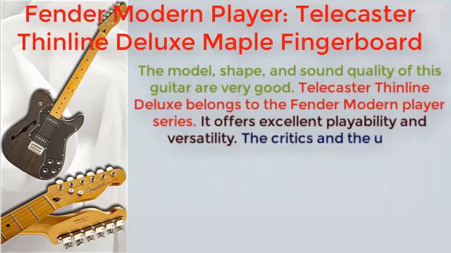 Fender Modern Player: Telecaster Thinline Deluxe Maple Fingerboard смотреть онлайн
