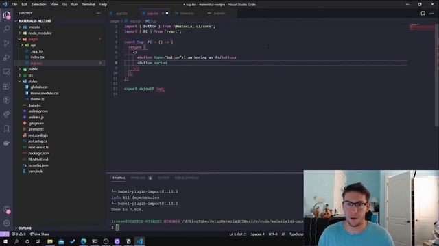 Setup Material UI With Next.js Typescript смотреть онлайн