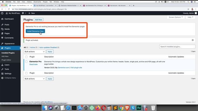 Elementor Tutorial | How to Install Elementor Free and Pro Plugin for WordPress Website смотреть онлайн
