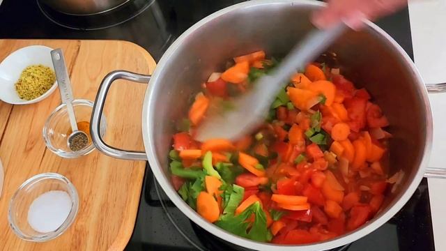 Tomato Soup With Rice. Томатный постный суп с рисом. #souprecipe