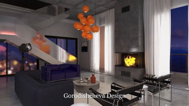 Bauhaus Style Interior/ Livingroom